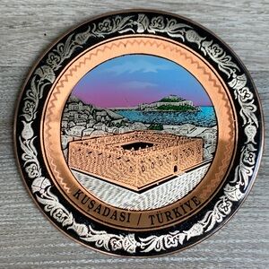 Vintage Kuşadası Türkiye Plate Kusadasi Turkiye Decorative Turkey Wall Plaque